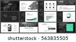 green and black elements for... | Shutterstock .eps vector #563835505