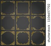 decorative gold frames and... | Shutterstock .eps vector #1106657702