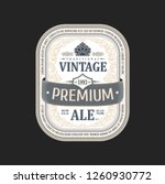 vintage frame logo. vector... | Shutterstock .eps vector #1260930772