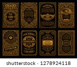 vintage golden vector set retro ... | Shutterstock .eps vector #1278924118