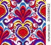 Colorful Ikat Pattern In...