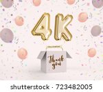 4k  4000 followers thank you... | Shutterstock . vector #723482005
