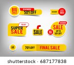 sale banner set  discount tag... | Shutterstock .eps vector #687177838