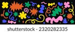abstract cloud shapes sticker...