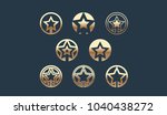 set of star logo template... | Shutterstock .eps vector #1040438272