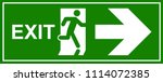 emergency exit sign. man... | Shutterstock .eps vector #1114072385
