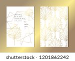 elegant golden cards with... | Shutterstock .eps vector #1201862242