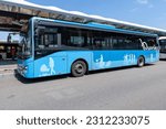 Small photo of ZWOLLE, NETHERLANDS - MAY 12, 2023: OV Regio Ijsselmond Iveco Crossway bus at Zwolle Centraal bus station
