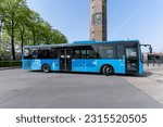 Small photo of EMMELOORD, NETHERLANDS - MAY 8, 2023: OV Regio Ijsselmond Iveco Crossway bus at Emmeloord bus station
