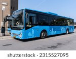 Small photo of EMMELOORD, NETHERLANDS - MAY 8, 2023: OV Regio Ijsselmond Iveco Crossway bus at Emmeloord bus station