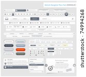 web design navigation menu pack | Shutterstock .eps vector #74994268