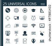 set of 25 universal icons on... | Shutterstock .eps vector #497881432