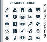 drug icons set. collection of... | Shutterstock .eps vector #652813825