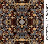 truchet motif pattern... | Shutterstock .eps vector #1525368095