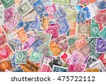 Old postage stamps from various ...