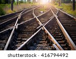 Train Tracks Leading Into The...