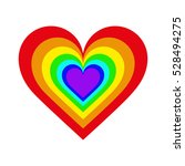 Rainbow Hearts Set Vector