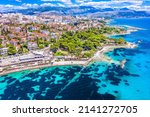 Split city beaches aerial view  ...
