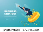 businessman breakthrough gold... | Shutterstock .eps vector #1776462335