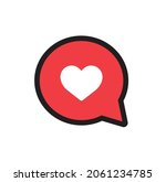 heart in a speech bubble... | Shutterstock .eps vector #2061234785