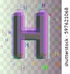 alphabet h template design | Shutterstock .eps vector #597621068