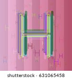 alphabet h design pattern | Shutterstock .eps vector #631065458