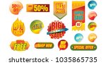 set of promotional badges and... | Shutterstock .eps vector #1035865735