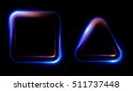 glowing frames on black... | Shutterstock . vector #511737448