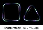glowing frames on black... | Shutterstock . vector #512743888