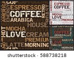 Coffee Pattern With Words