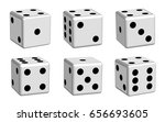 Dice White Set In 3d View ...