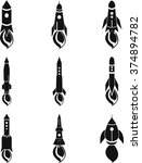 rocket icon. rocket silhouette. ... | Shutterstock .eps vector #374894782