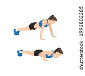 woman doing wide push ups... | Shutterstock .eps vector #1993802285