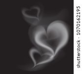Realistic Smoke Heart On Dark...