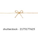 String bow isolated. jute rope...