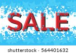winter sale poster with sale... | Shutterstock .eps vector #564401632