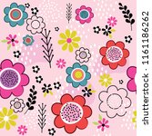 seamless background with floral ... | Shutterstock .eps vector #1161186262