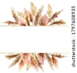 Watercolor Tropical Banner With ...