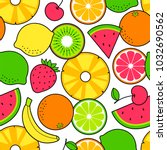tropical fruits seamless... | Shutterstock .eps vector #1032690562