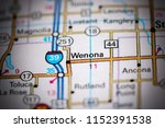 Small photo of Wenona. Illinois. USA on a map