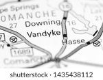 Small photo of Vandyke. Texas. USA on a map
