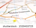 Small photo of Hitchens Crossroads. Delaware. USA on a geography map