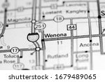 Small photo of Wenona. Illinois. USA on a map