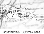 Small photo of Prez vers Noreaz on a geographical map of Switzerland