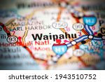 Waipahu. Hawaii. USA on a geography map