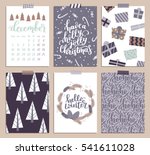  collection of christmas poster ... | Shutterstock . vector #541611028