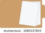 open file folder with documents ... | Shutterstock .eps vector #2089237855