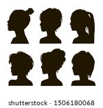 asian elegant silhouettes with... | Shutterstock . vector #1506180068