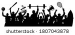 sports people set. crowd of... | Shutterstock .eps vector #1807043878
