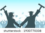 graduates girl and guy hold... | Shutterstock .eps vector #1930770338